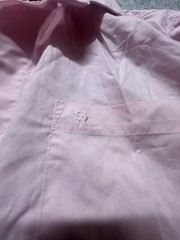 STACY ADAMS Mens 16.5 34-35 Sleeve Adjustable Collar Dress Shirt Pink