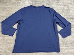 Wrangler Shirt Mens Medium Blue Workwesr Longsleeve Cotton Blend Pockets Stretch