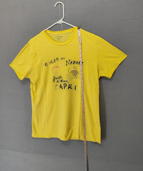J Crew Shirt Mens Medium Yellow Golfo Di Napoli Capri Graphic Short Sleeve Tee