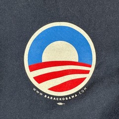Barack Obama Presidential Election Black Shirt 2008 Bayside Tag USA – Size Small