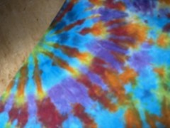 HIDEAWAY PIZZA Tiedye T SHIRT L Large Colorful Rainbow Peace Love Ranch Cotton