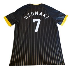 BoxLunch Naruto Shippuden Jersey M Ichiraku Ramen Uzumaki 7 Soccer Shirt Black
