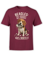 Snuggle Trouble Beagle Dog T-Shirt | Unisex