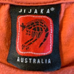 Jijaka Australia Tribal Totems Men’s Brown Shirt Sz Medium