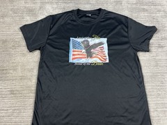 Land of the Free Home of the Brave Shirt Mens Large Black Graphic Short Sleeve