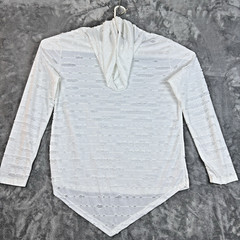 Mens Cowl Neck White Shirt Long Sleeve Distressed Gothic Inspired Streetwear XL
