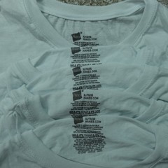 Hanes Shirts Mens Extra Large White Cotton Blend Short Sleeve Set Of 5