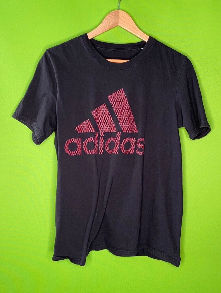 Adidas Men’s Amplifier Tee Black w/Red Logo Size Medium
