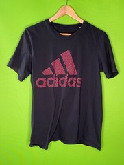 Adidas Men’s Amplifier Tee Black w/Red Logo Size Medium