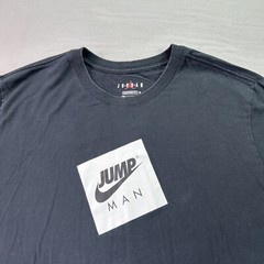 Jordan Jumpman Shirt Mens 2XL XXL Black White Box Logo Flight Retro Crew Tee