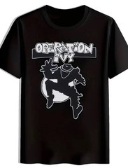 OPERATION IVY T SHIRT BLACK W/CLASSIC LOGO BRAND NEW – CIRCLE JERKS – BLACK FLAG