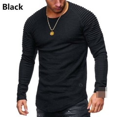 Men’s T-shirt O Neck Slim Fit Casual Muscle Tee Tops Blouse Long Sleeve M-3XL 😍