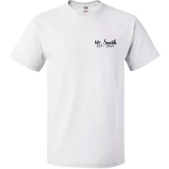 Mr. Surname Year Customise Men`s T-shirt Wedding Anniversary Shirts Tops Gift