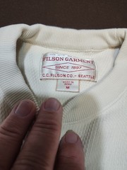 Filson long-sleeve thermal crewneck shirt Off White Mens Size M Waffle Knit