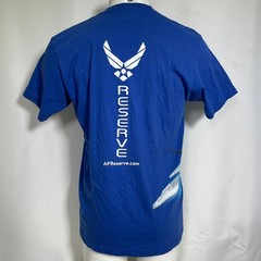 Air Force Reserve Jet Fighter Military Royal Blue T-Shirt Men’s LARGE