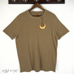 Common People Waffle Knit Tee Medium Coco Brown Cozy Ribbed