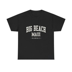 Big Beach Maui Hawaii Minimalist, Hawaii Souvenir, College Aestheticblack Tee