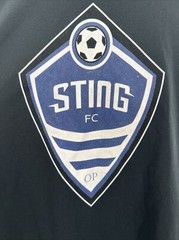 BLACK Augusta Sportswear Mens Short Sleeve T-Shirt STING LOGO SOCCER SZ 2XL NEW
