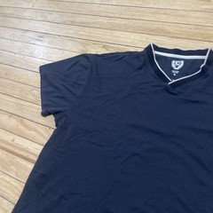 Chaps Cowl Neck T Shirt Men L Black White No Button Detail Sleek Minimal 90s Box
