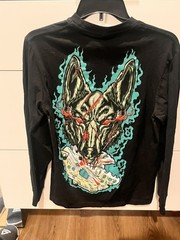 DEFCON CANINE BLACK LONG SLEEVE SHIRT MENS SIZE SMALL WOLF PRE OWNED