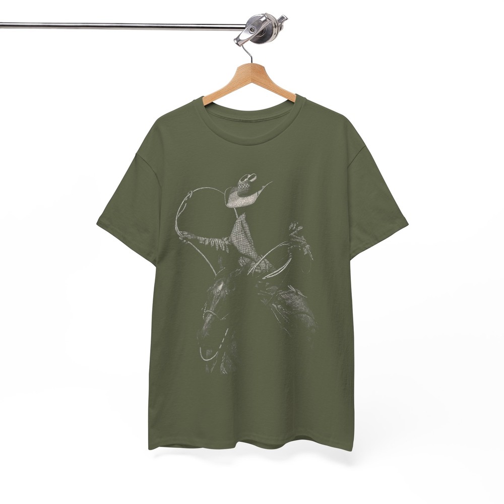 Cowboy Shirt, Rodeo Cowboy Dark Country Western Horse Art Women Men T-shirt