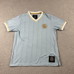 Vintage Football Town Shirt Mens Small Blue Nations Collection Logo Embroidery