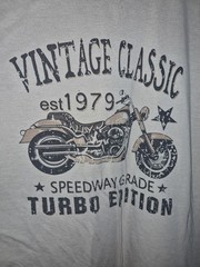 Motorcycle Shirt Vintage Classic Speedway Grade Turbo Edition 3X