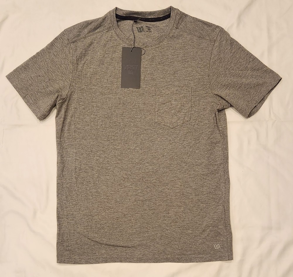 Vrst Essential Pocket Tee Heather Gray Men’s Small $38