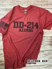 DD-214 Alumni T Shirt From American Warrior Veteran T Shirt with Flag 114