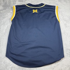 Vintage Colosseum Michigan Baseball Jersey Men XL Maize Blue Sleeveless Embroide