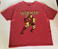 Marvel Comics Iron Man XL Classic Superhero Retro Style Red T-Shirt  ( MA – 4)