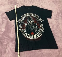2 Sons Of Anarchy Shirts Redwood Original Moto Club OutLaw Black T Shirts Small