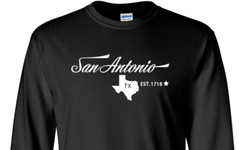 San Antonio Texas State T-Shirt Long Sleeve Graphic tee Unisex apparel Text