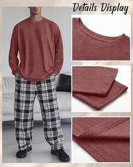Ficerd 3 Pack men’s Big and Tall Shirts Long Sleeve Cotton Tee Crew Neck Oversiz
