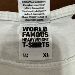 Shaka Wear XL Heavyweight Art Sketch Graphic Tee Distressed Drop Shoulder White