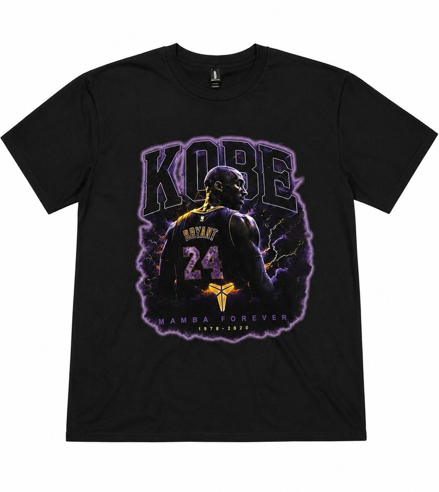 Kobe Bryant Mamba Forever Graphic T-Shirt Black Tee Lakers Tribute Men’s Size Xl