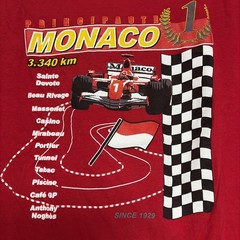 Principaute Monaco GP Grand Prix Shirt Adult Small Red Sol’s Regent NWOT