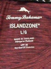 Tommy Bahama Island Zone Men’s Large Crew Neck T Shirt Burgundy
