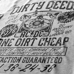 ACDC Dirty Deeds Done Dirt Cheap Men’s T Shirt Metal Rock Band Album Tour Merch