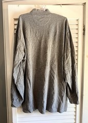 Duluth Trading Co Longtail T Long Sleeve T-Shirt Mock Neck Gray Utility Work XL