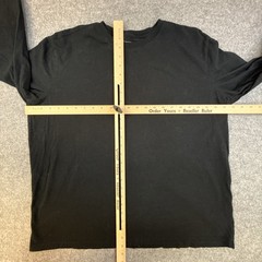 Sanoma Weekend Tee Mens Long Sleeve Pullover 100% Cotton Easy Care Black Size XL