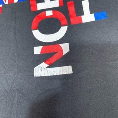 The North Face Shirt Mens Large Black Flag Graphic Logo Crewneck 100% Cotton