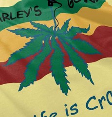 Life is Crap Marley’s Gone Pot Leaf Sarcasm Womens or Mens Crewneck T Shirt Tee