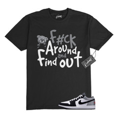 1 Black Matte Silver White Fire Red T Shirt Match FCK