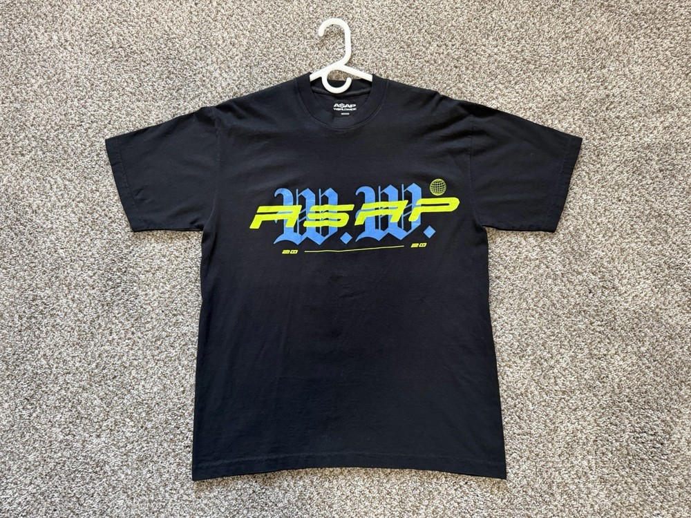ASAP Rocky Asap Worldwide Tee Black Medium New Official Merch