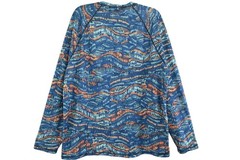 Tommy Bahama Island Zone Rash Guard Sz L Kingdom Blue Monte Rio Geo Crewneck