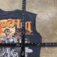 Vintage 1997 Boot Hill Saloon Biker Biketoberfest Cut Off Muscle Shirt Large
