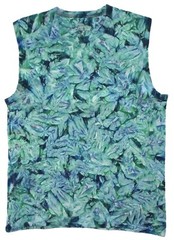 *New* 2XL – Sm Handmade Tie Dye, Men’s Emerald Sea Cruncht Crinkle Sleeveless