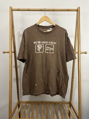 VTG Which Came First Gradient Sun Faded Thrashed Distressed Worn WIP T-Shirt XL