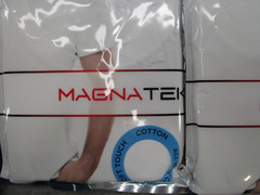 Lot of 6 Magna Tek Men’s White T-Shirt Crew Neck Short Sleeve Size M NEW